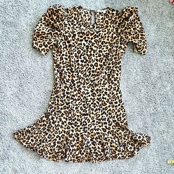 NWT  Veronica Beard Silk Leopard Print Dress with Ruffle Hem - Picture 3 of 9